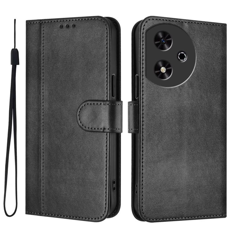For Honor Play 50 Line Splicing Buckle Retro Leather Phone Case
