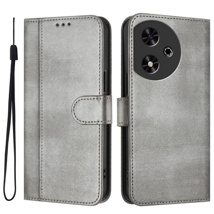 For Honor Play 50 Line Splicing Buckle Retro Leather Phone Case