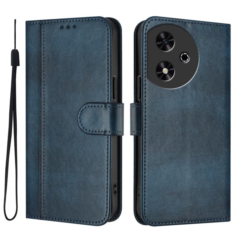 For Honor Play 50 Line Splicing Buckle Retro Leather Phone Case