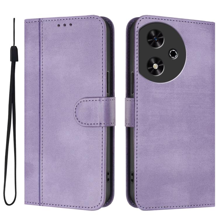 For Honor Play 50 Line Splicing Buckle Retro Leather Phone Case
