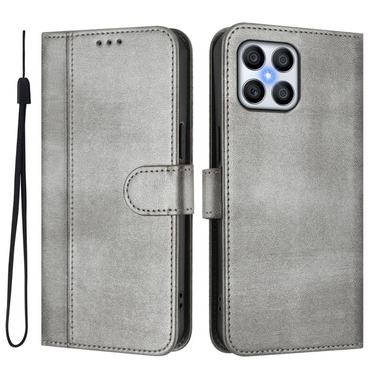 For Honor X8 5G / X6 4G / X6s / 70 Lite Global Line Splicing Buckle Retro Leather Phone Case