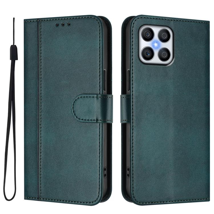 For Honor X8 5G / X6 4G / X6s / 70 Lite Global Line Splicing Buckle Retro Leather Phone Case