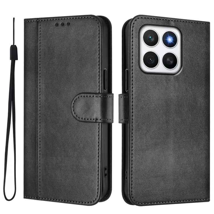 For Honor X8c 4G Global Line Splicing Buckle Retro Leather Phone Case
