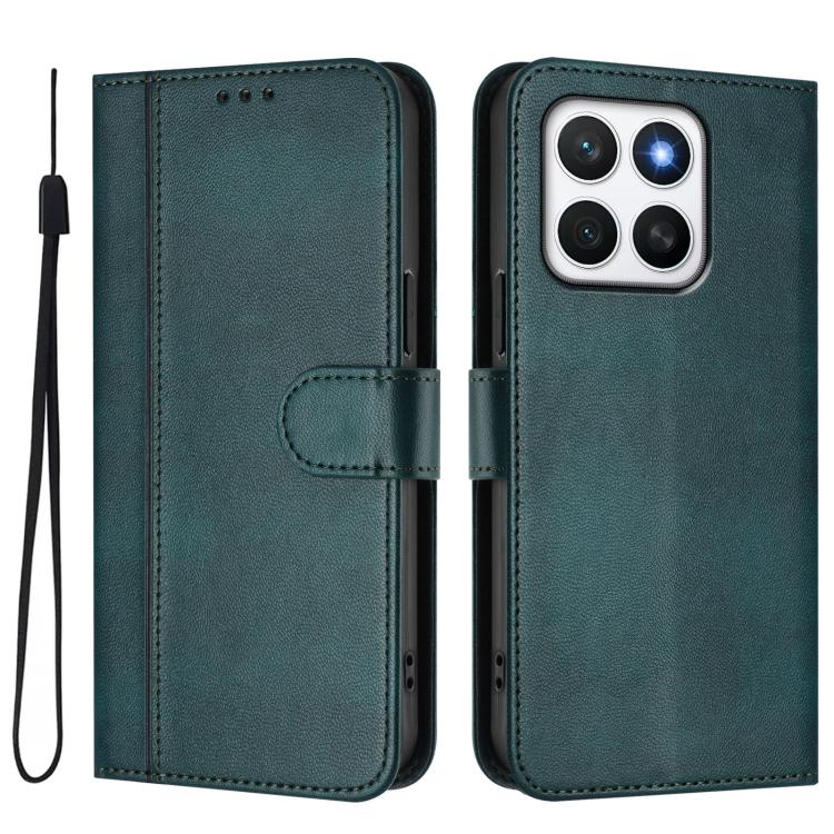 For Honor X8c 4G Global Line Splicing Buckle Retro Leather Phone Case