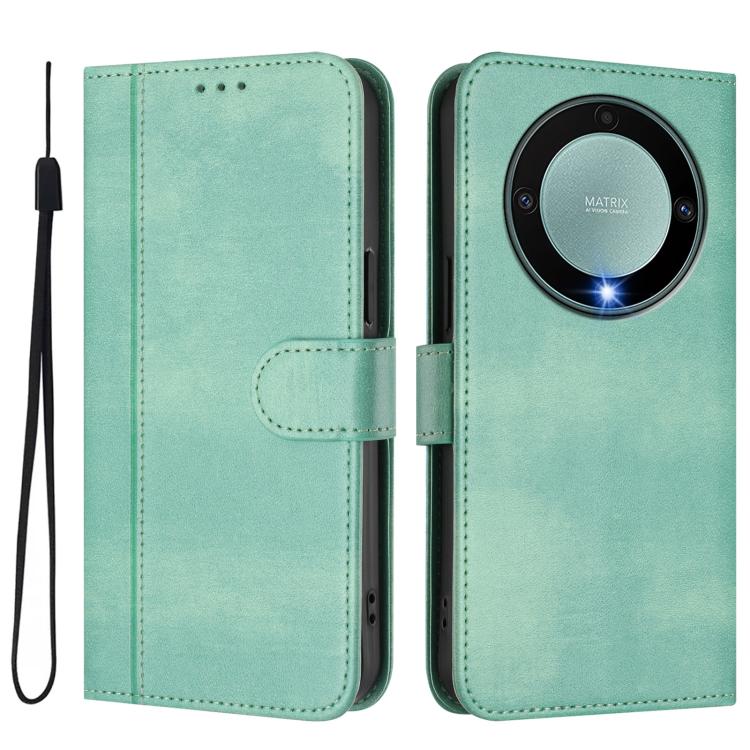 For Honor X9a / Magic 5 Lite / X40 Line Splicing Buckle Retro Leather Phone Case