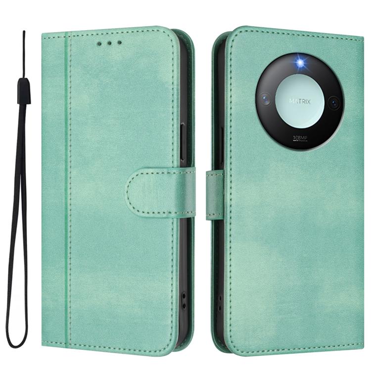For Honor X9c Smart Global Line Splicing Buckle Retro Leather Phone Case