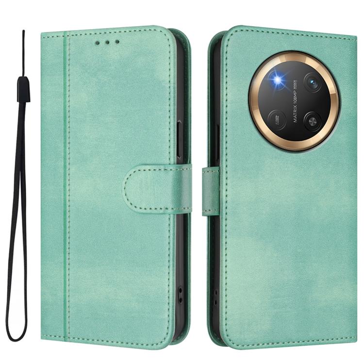 For Honor X9c / Magic7 Lite Line Splicing Buckle Retro Leather Phone Case