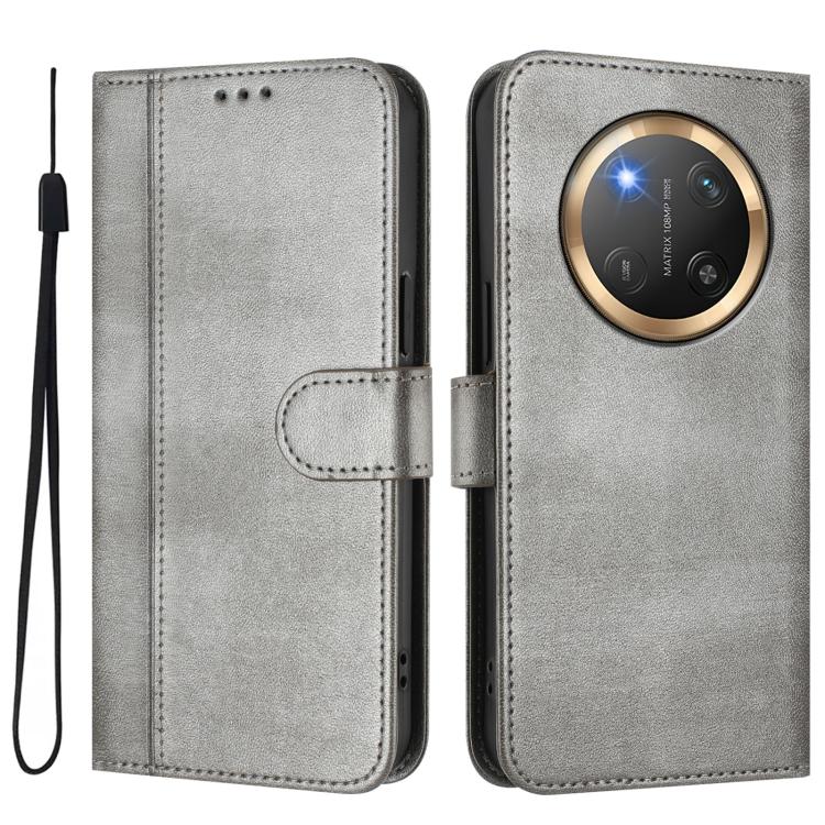 For Honor X9c / Magic7 Lite Line Splicing Buckle Retro Leather Phone Case
