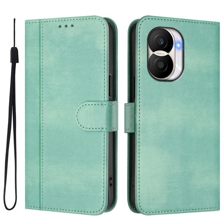 For Honor X40i Line Splicing Buckle Retro Leather Phone Case