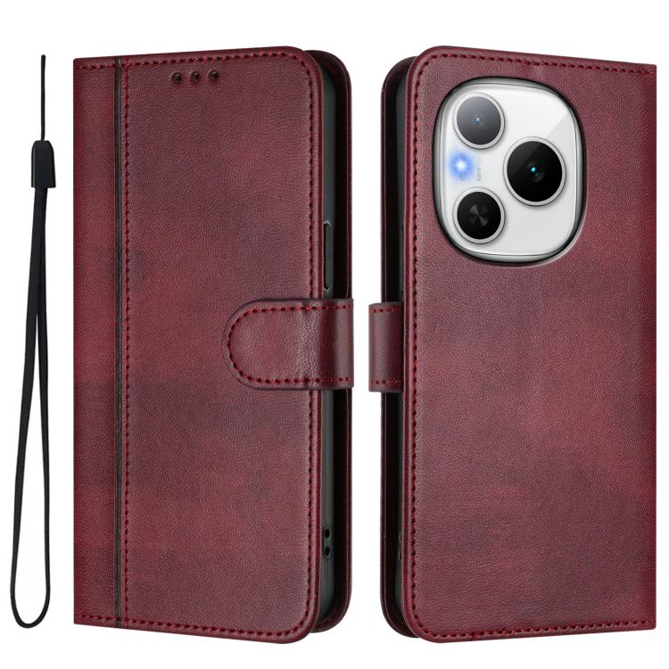 For Honor Power Line Splicing Buckle Retro Leather Phone Case