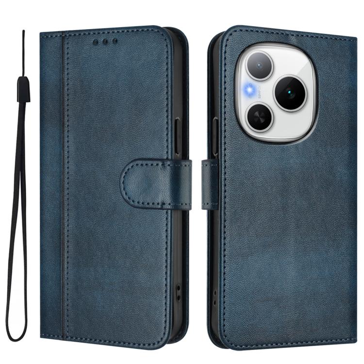 For Honor Power Line Splicing Buckle Retro Leather Phone Case