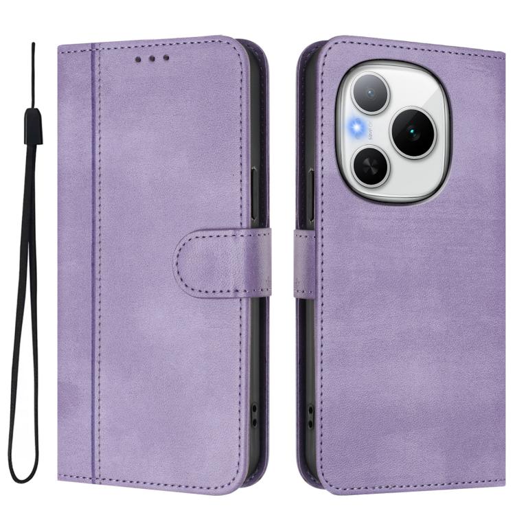 For Honor Power Line Splicing Buckle Retro Leather Phone Case