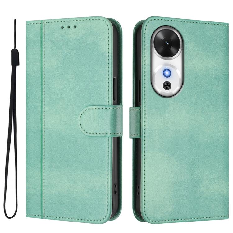 For Honor Play 60 Line Splicing Buckle Retro Leather Phone Case