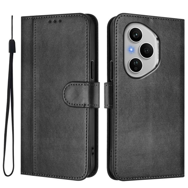 For Honor 400 Pro Global 160.8mm Line Splicing Buckle Retro Leather Phone Case