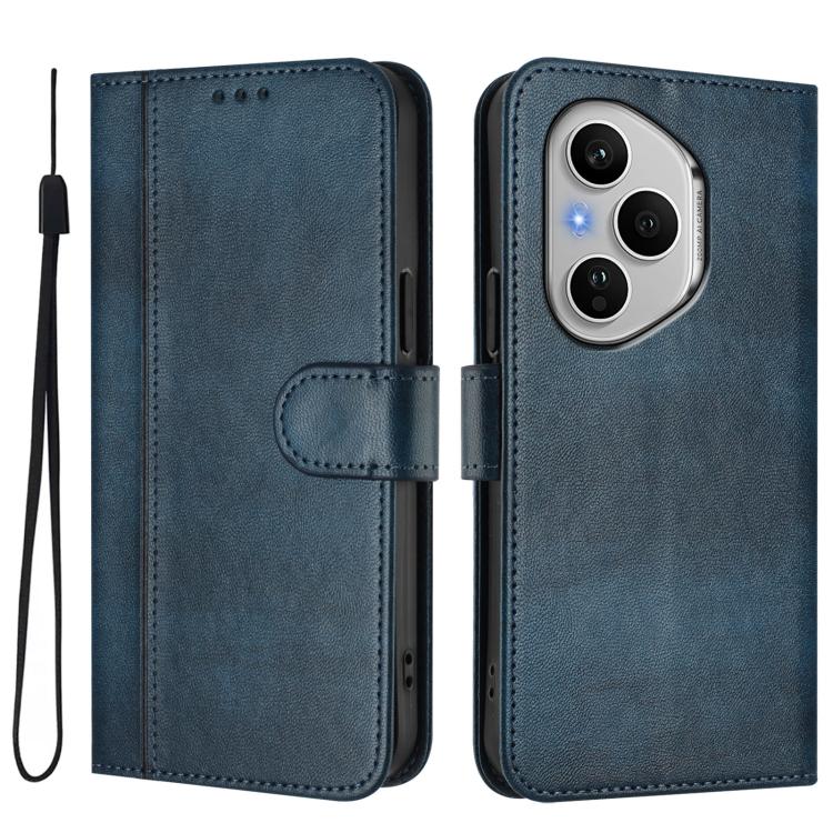 For Honor 400 Pro Global 160.8mm Line Splicing Buckle Retro Leather Phone Case