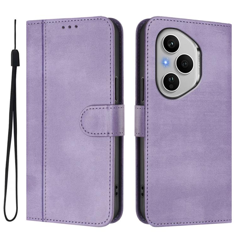 For Honor 400 Pro Global 160.8mm Line Splicing Buckle Retro Leather Phone Case