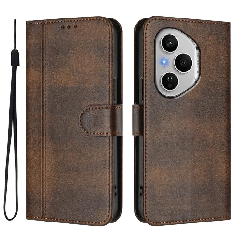 For Honor 400 Pro Global 160.8mm Line Splicing Buckle Retro Leather Phone Case