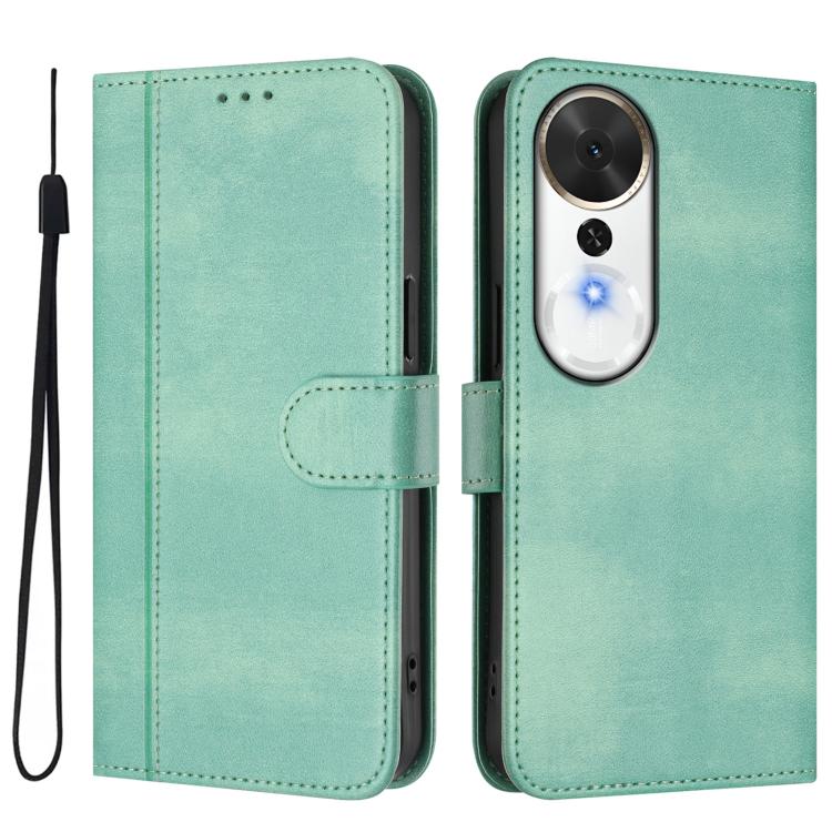 For Honor Play 70 Plus Line Splicing Buckle Retro Leather Phone Case