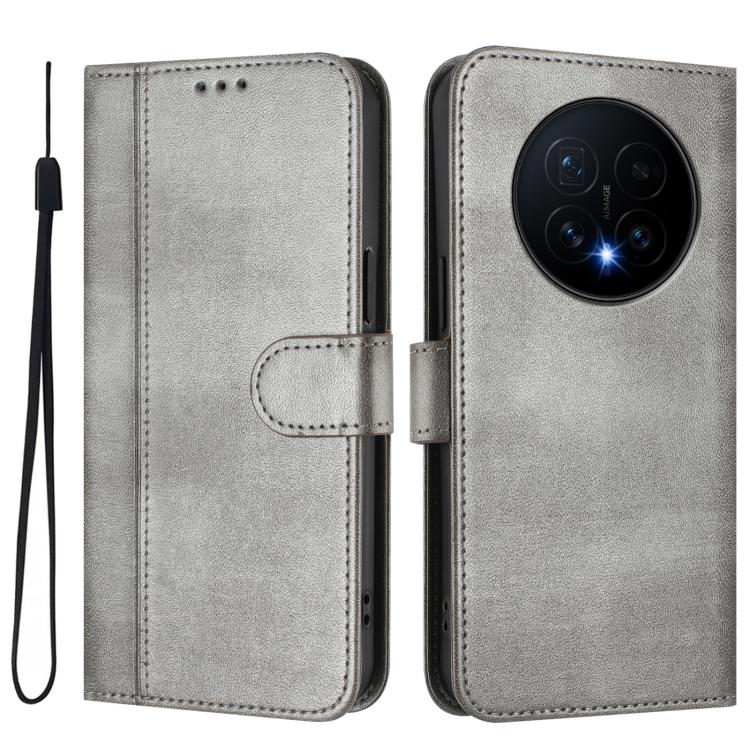 For Honor Magic8 Line Splicing Buckle Retro Leather Phone Case