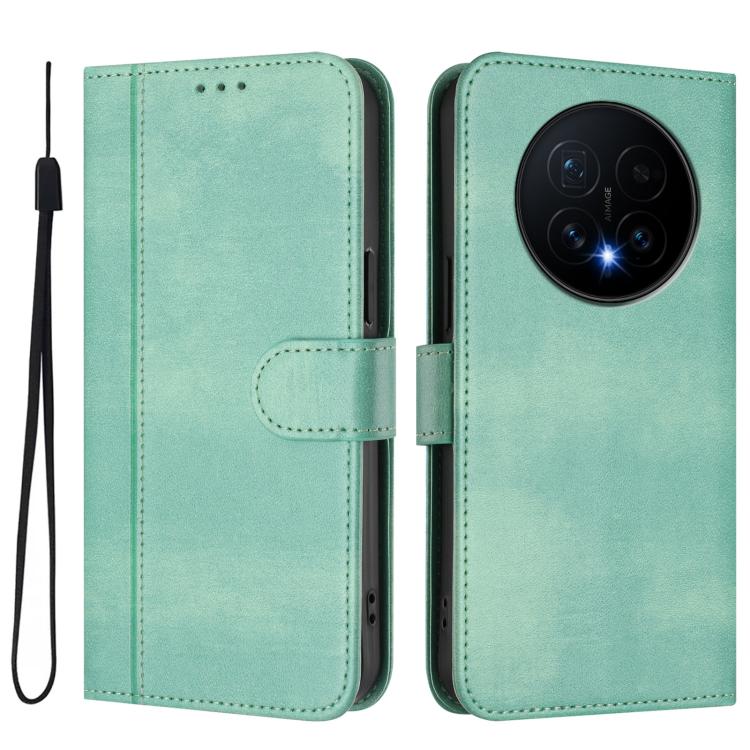 For Honor Magic8 Pro Line Splicing Buckle Retro Leather Phone Case