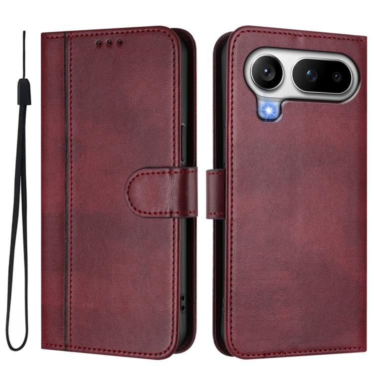 For Honor Magic8 Pro Air 5G Line Splicing Buckle Retro Leather Phone Case