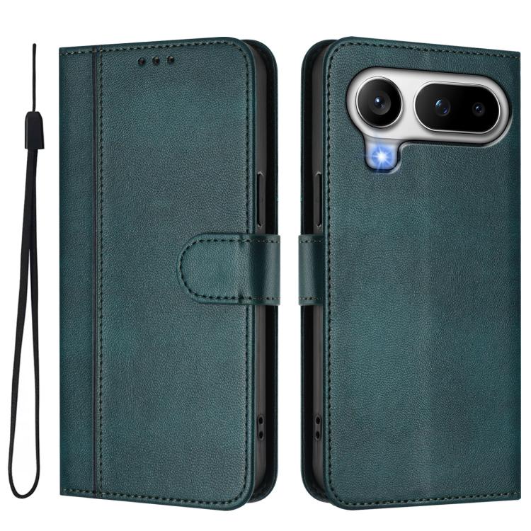 For Honor Magic8 Pro Air 5G Line Splicing Buckle Retro Leather Phone Case