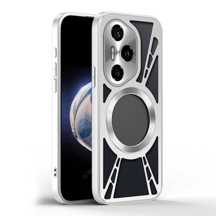 For Honor 300 Cooling Hollow Metal Holder MagSafe Phone Case