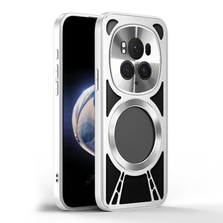 For Honor Magic6 Pro Cooling Hollow Metal Holder MagSafe Phone Case