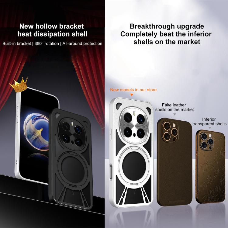 For Honor Magic7 Pro Cooling Hollow Metal Holder MagSafe Phone Case