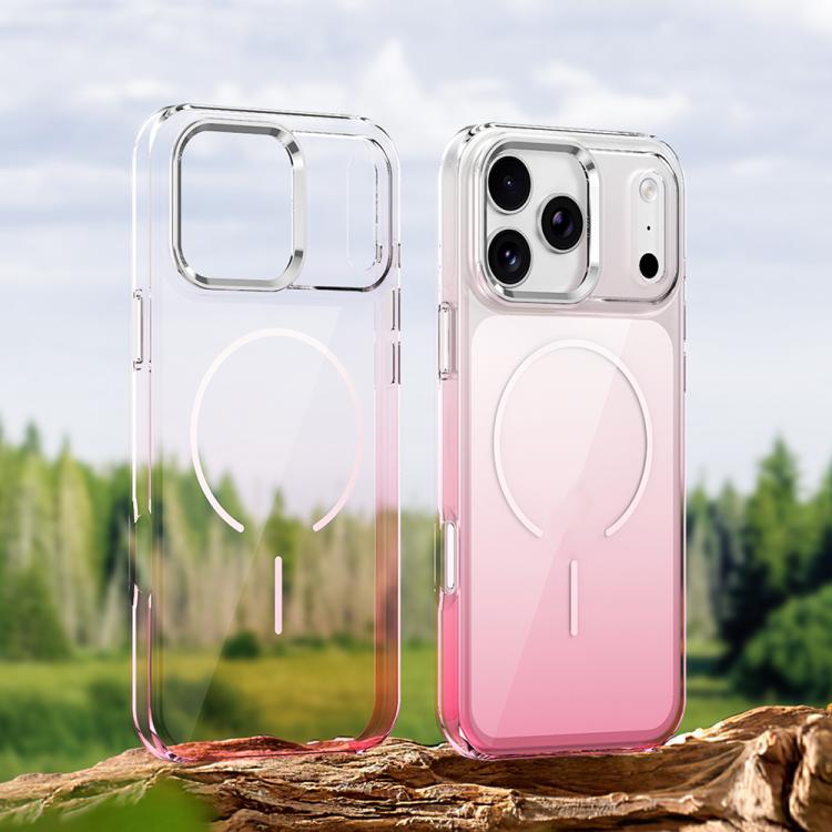 For iPhone 17 Pro Metal Lens Frame Gradient PC MagSafe Phone Case
