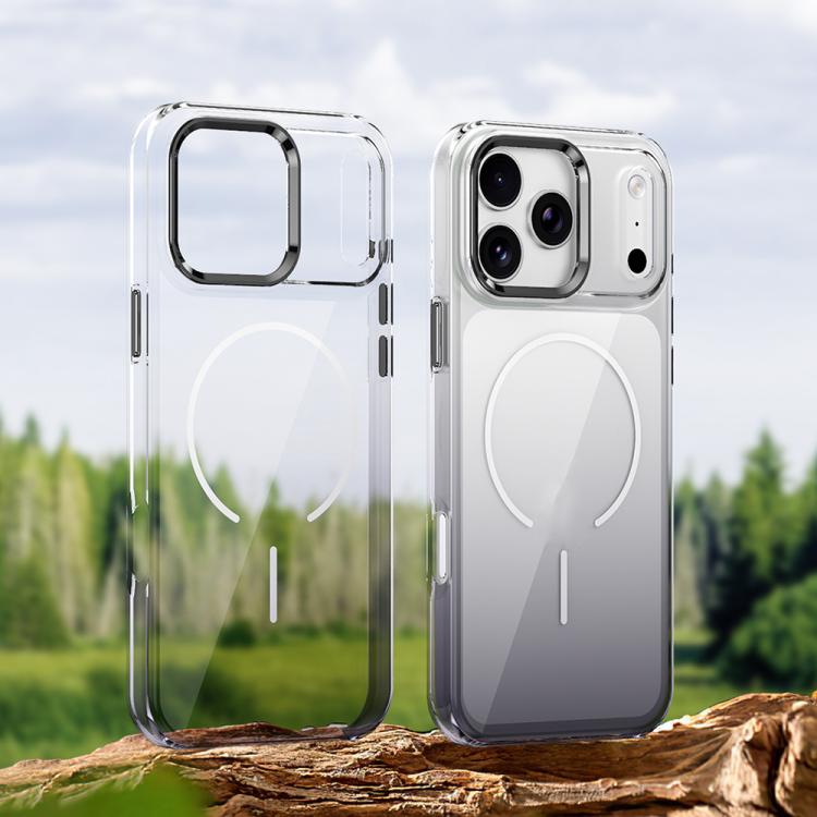 For iPhone 17 Pro Metal Lens Frame Gradient PC MagSafe Phone Case