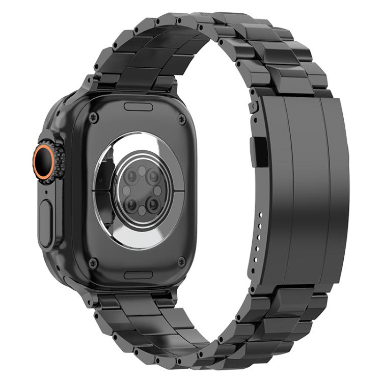 For Apple Watch 46mm / 49mm / 45mm / 44mm T-shaped Turtle Buckle Detachable Titanium Watch Band