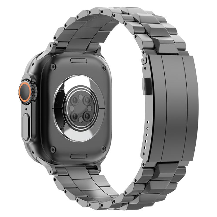 For Apple Watch 46mm / 49mm / 45mm / 44mm T-shaped Turtle Buckle Detachable Titanium Watch Band