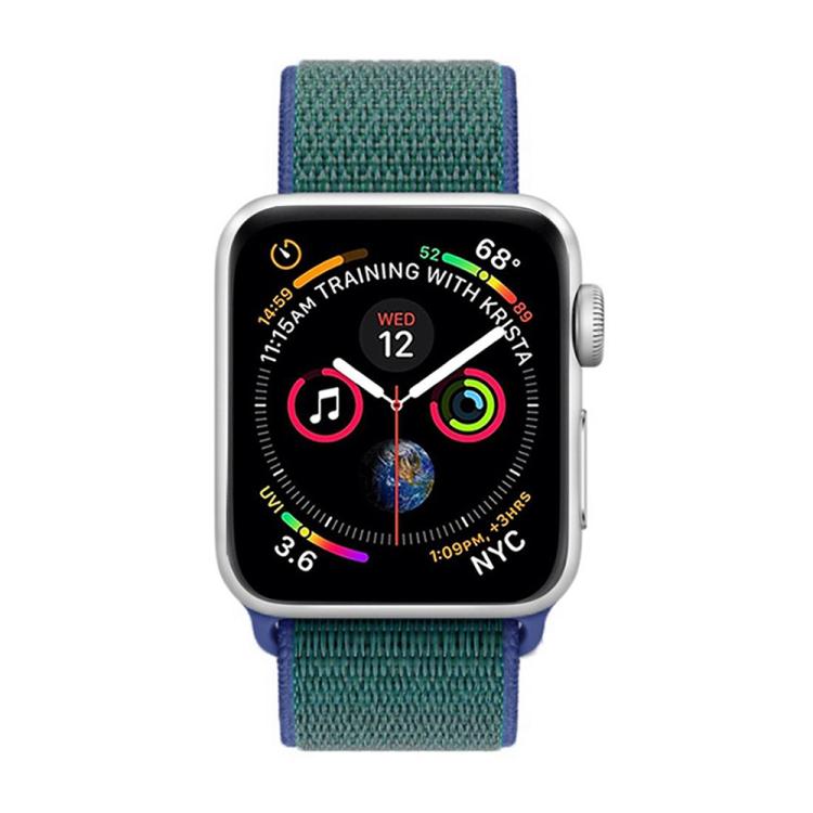 For Apple Watch 42mm / 41mm / 40mm / 38mm xDfind Nylon Loop Hook and Loop Fastener Watch Band