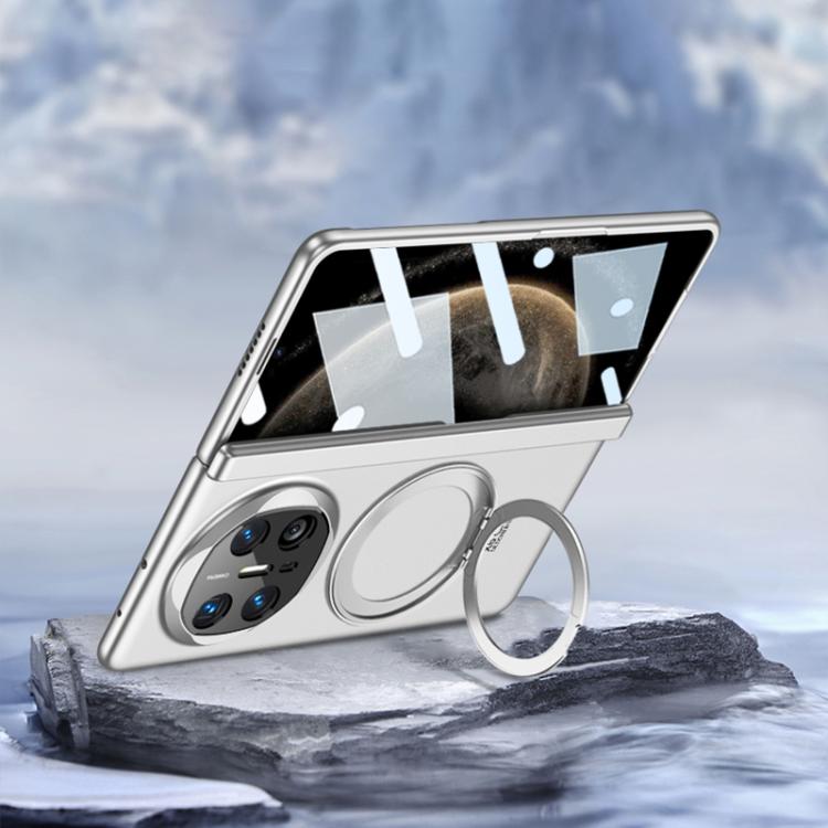 For Huawei Mate X6 GKK Integrated Magnetic Folding Hinge Ultra-thin Phone Case with Rotating Stand