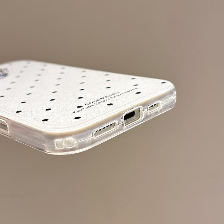 For iPhone 16 Pro Glitter Powder Dots Pattern Rhinestone Large Hole Phone Case