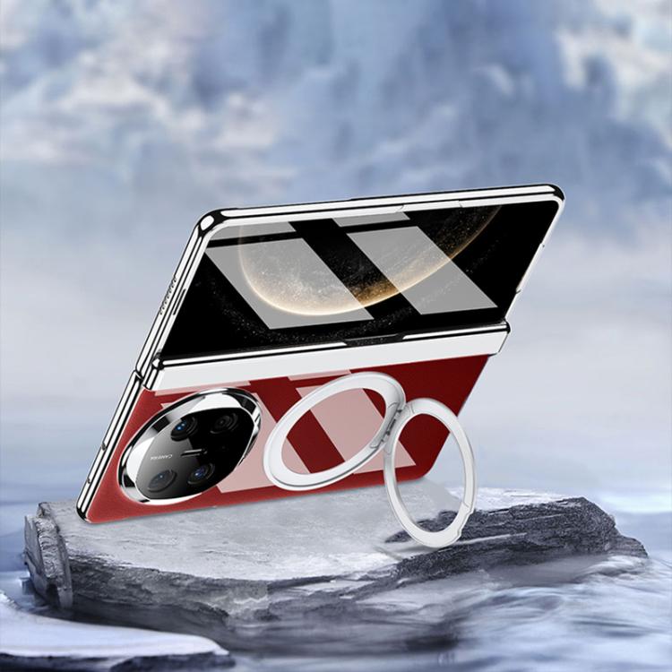 For Huawei Mate X6 GKK Integrated Magnetic Folding Hinge Ultra-thin Phantom Phone Case with Rotating Stand