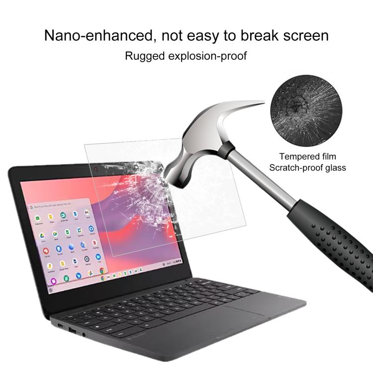 For Lenovo Chromebook 100e 11.6 2pcs 9H 0.3mm Explosion-proof Tempered Glass Film