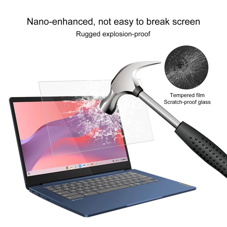 For Lenovo IdeaPad Slim 3 Gen10 14 2pcs 9H 0.3mm Explosion-proof Tempered Glass Film