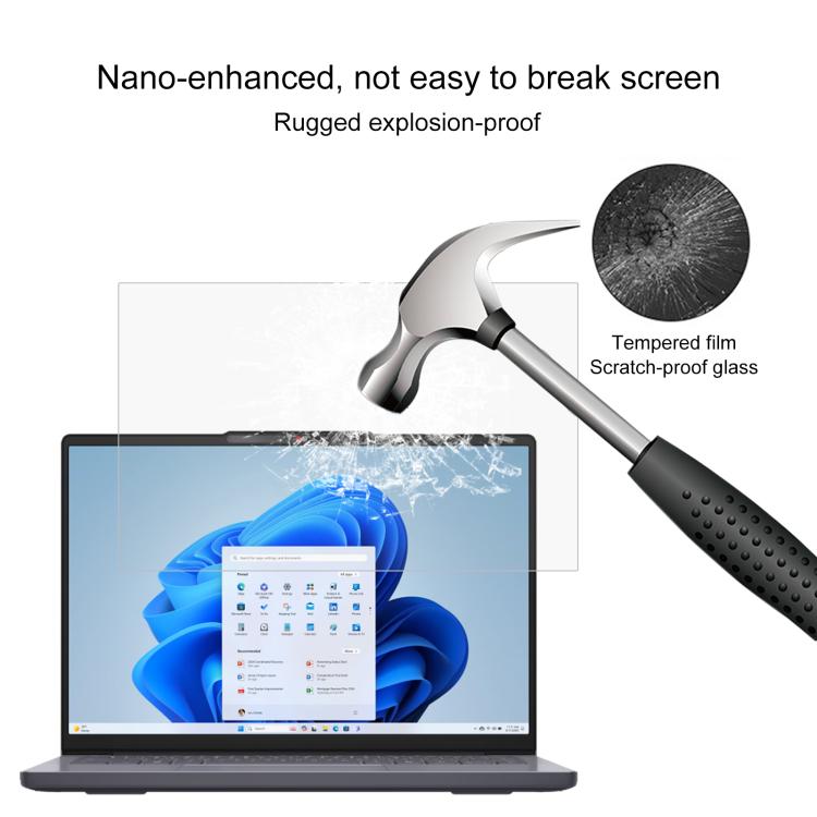 For Lenovo IdeaPad Slim 3 Gen8 14 2pcs 9H 0.3mm Explosion-proof Tempered Glass Film