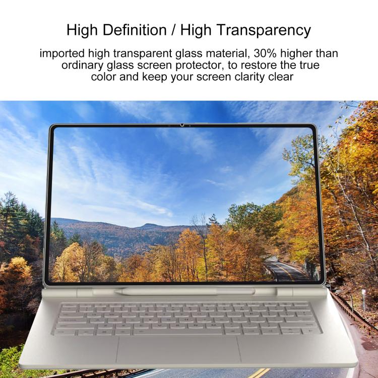 For Lenovo Yoga Pad Pro 14.5 inch 2pcs 9H 0.3mm Explosion-proof Tempered Glass Film