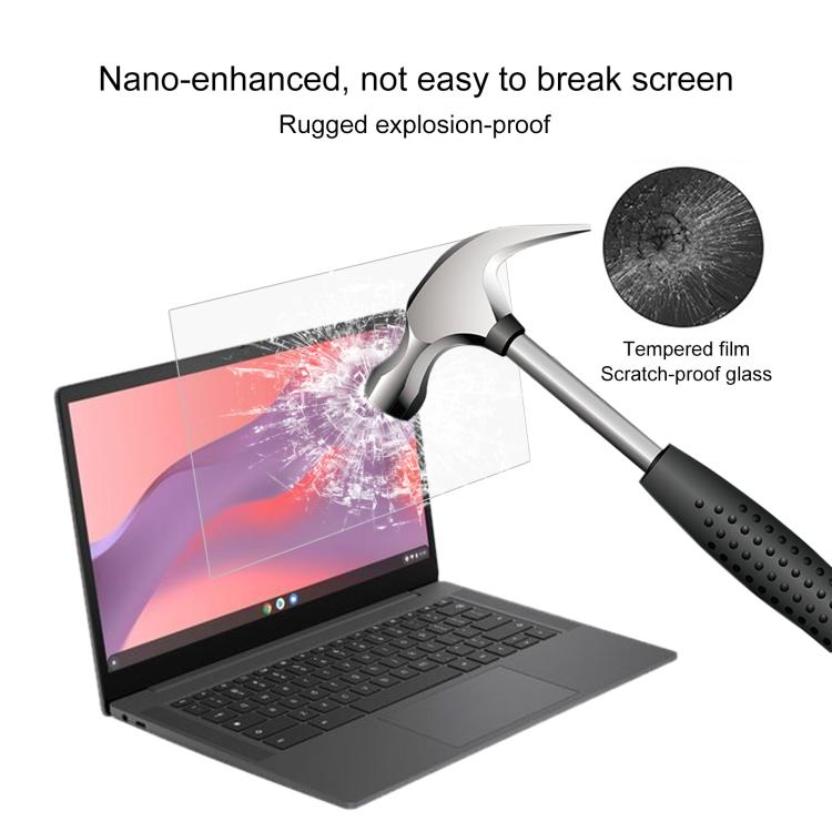 For HP Chromebook 14A 14 2pcs 9H 0.3mm Explosion-proof Tempered Glass Film