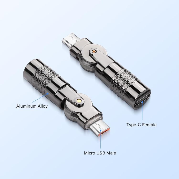3A Digital Charge Adapter, Model:Type-C Female to Micro USB Male