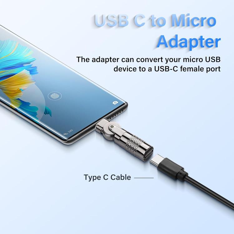 3A Digital Charge Adapter, Model:Type-C Female to Micro USB Male