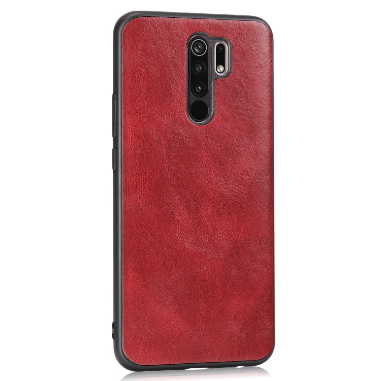 For Xiaomi Redmi 9 Crazy Horse Textured Calfskin PU+PC+TPU Case