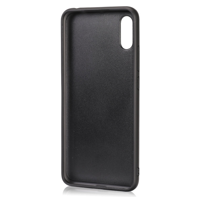 For Xiaomi Redmi 9A Crazy Horse Textured Calfskin PU+PC+TPU Case