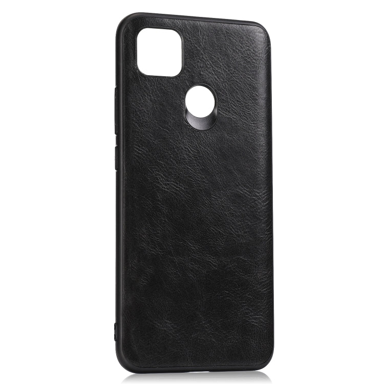 For Xiaomi Redmi 9C Crazy Horse Textured Calfskin PU+PC+TPU Case