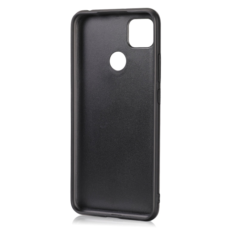 For Xiaomi Redmi 9C Crazy Horse Textured Calfskin PU+PC+TPU Case