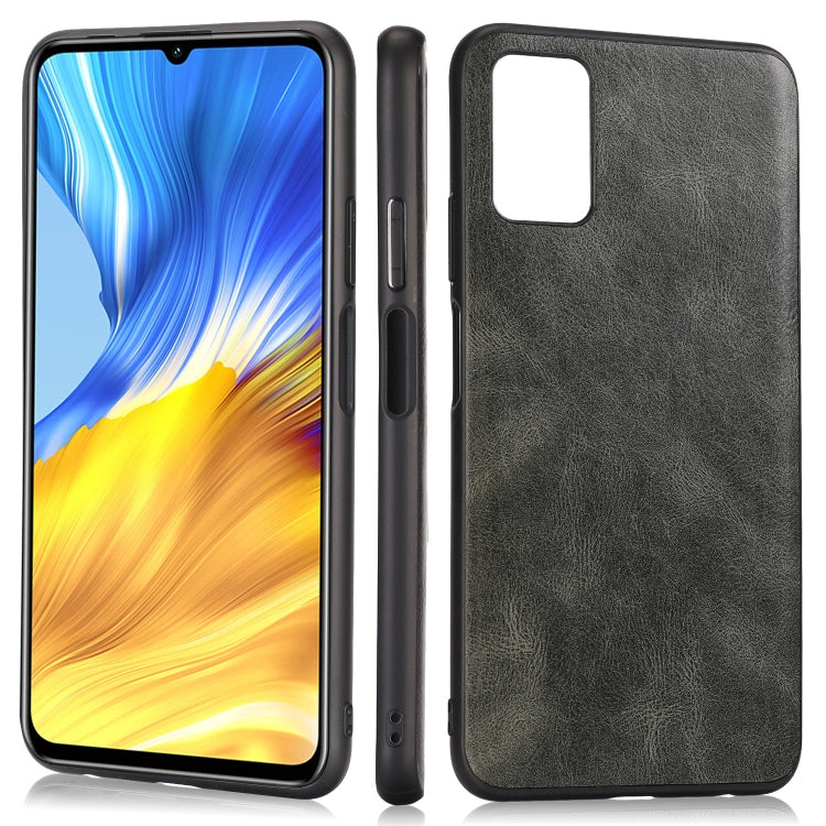 For Huawei Honor X10 Max 5G Crazy Horse Textured Calfskin PU+PC+TPU Case