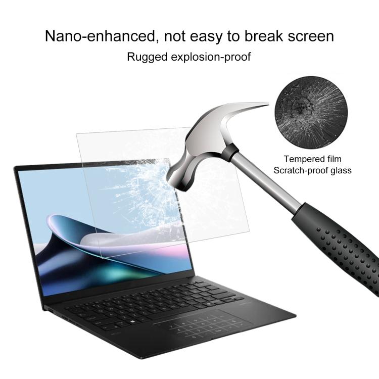 For ASUS Zenbook 14 OLED / UX3405MA 14 2pcs 9H 0.3mm Explosion-proof Tempered Glass Film